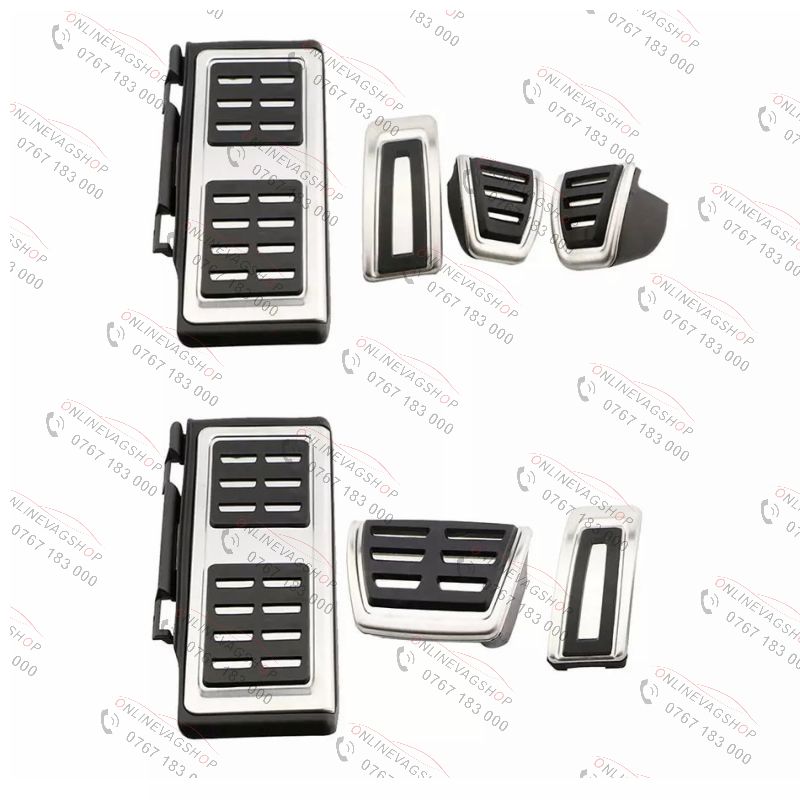 Set Pedale Inox + Footrest VW Passat B8, Arteon, Tiguan,Skoda Superb 3, Octavia 3, 